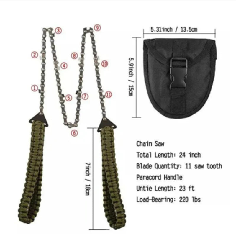 Manual Hand Braided Rope Chain Saw