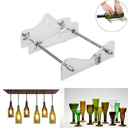 Glass Bottle Cutter Tool Square Round Wine Beer Glass Sculptures Cutter Machine for Beer Glass Cutting Bottles Holder